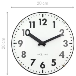 Zegar ścienny Duomo 20 cm biało-czarny