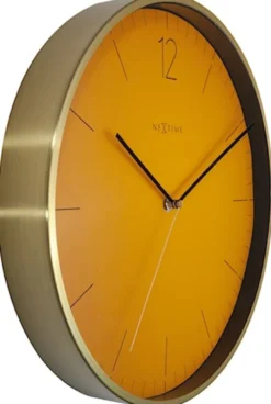 Zegar ścienny Essential 34 cm pomarańczowo-złoty