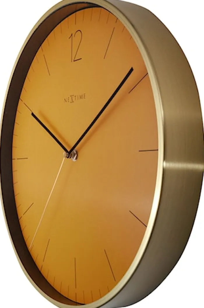 Zegar ścienny Essential 34 cm pomarańczowo-złoty
