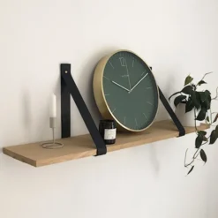 Zegar ścienny Essential 34 cm zielono-złoty