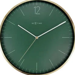 Zegar ścienny Essential 34 cm zielono-złoty