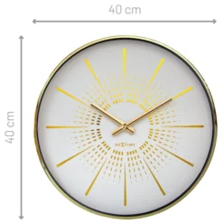 Zegar ścienny Excentric 40 cm biało-złoty