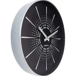 Zegar ścienny Excentric 40 cm czarno-srebrny
