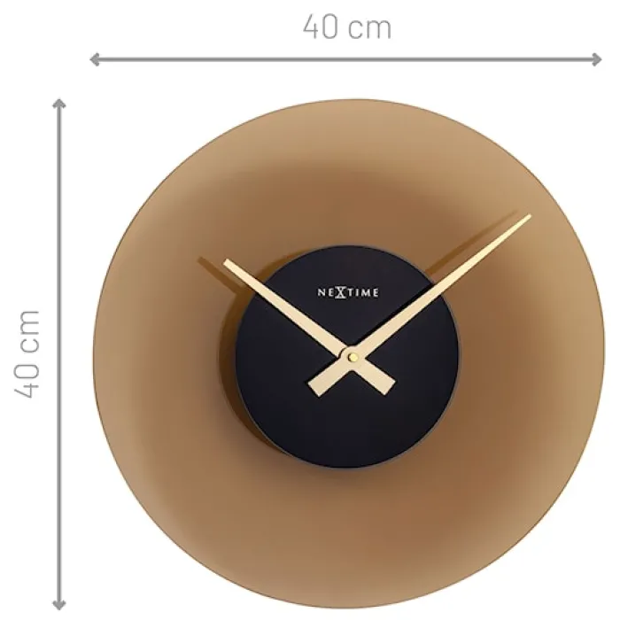 Zegar ścienny Float 40 cm brązowy