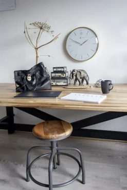 Zegar ścienny Glamour 40 cm biało-złoty