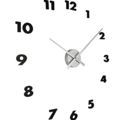 Zegar ścienny Hands 48 cm srebrny