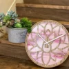 Zegar ścienny Lotus 40 cm różowo-brązowy