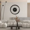 Zegar ścienny Orbit 90 cm czarno-złoty