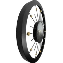 Zegar ścienny Orbit 90 cm czarno-złoty