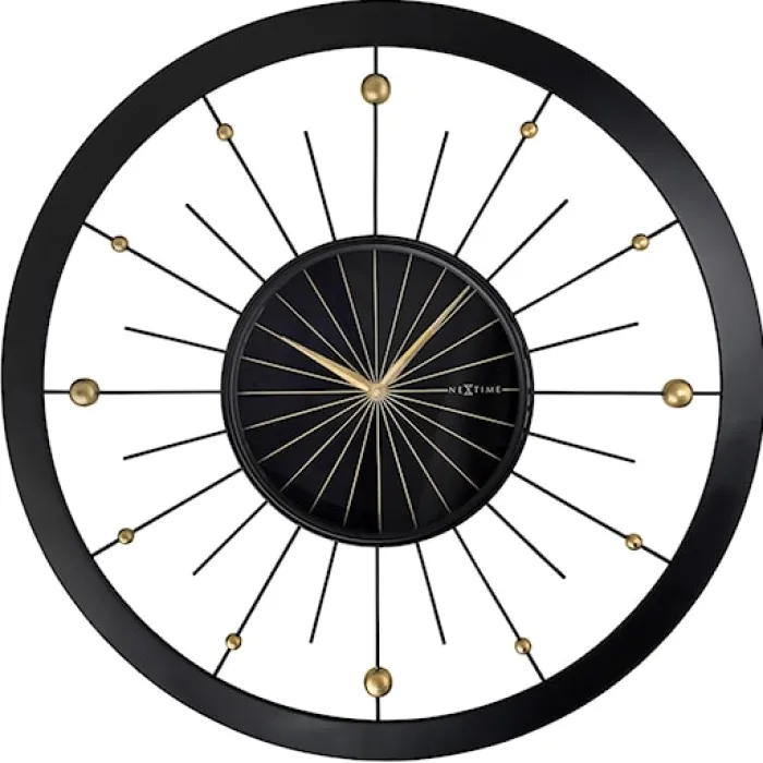 Zegar ścienny Orbit 90 cm czarno-złoty