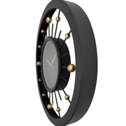 Zegar ścienny Orbit 60 cm czarno-złoty