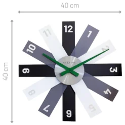 Zegar ścienny Plexi 40 cm czarny