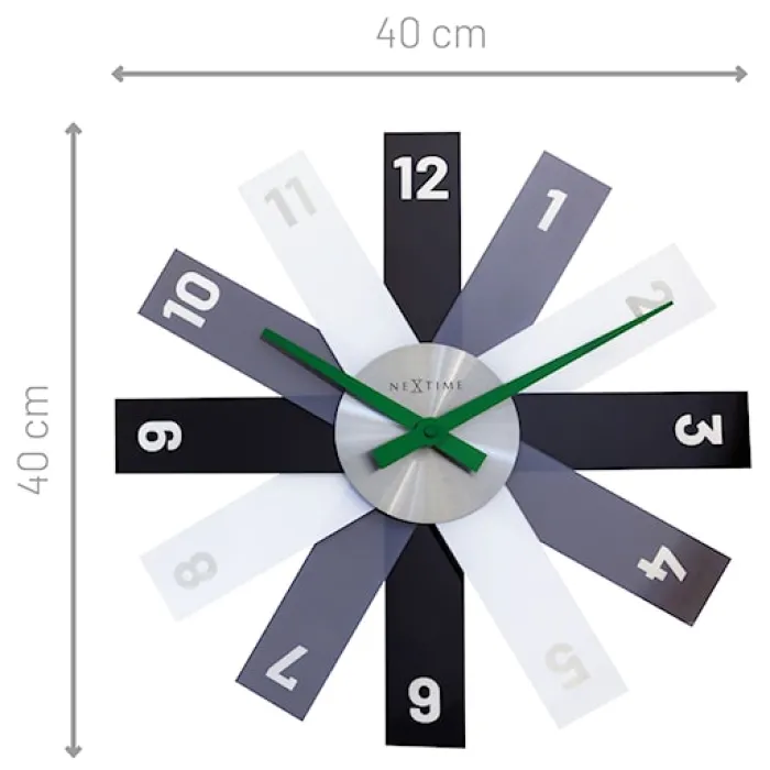 Zegar ścienny Plexi 40 cm czarny