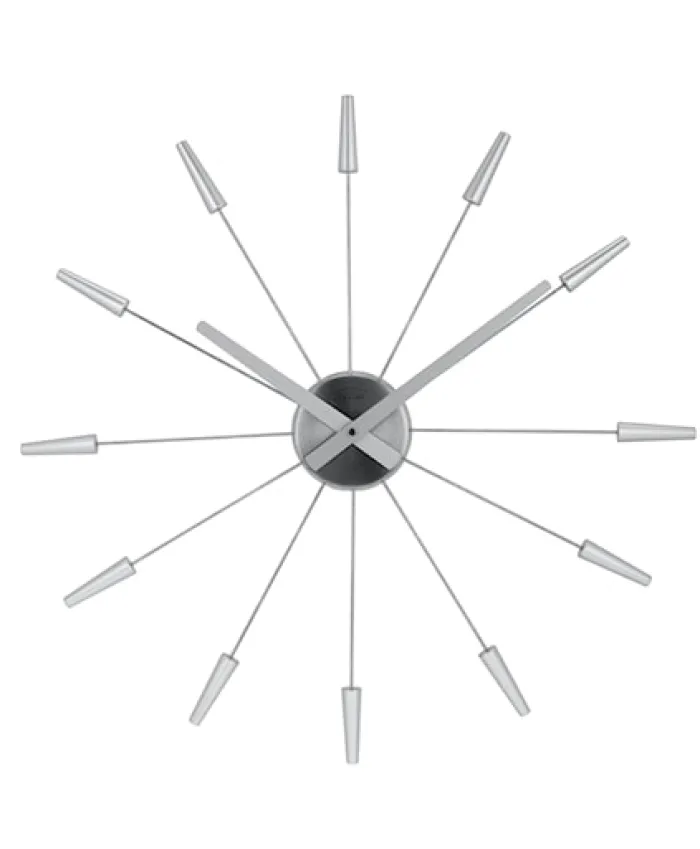 Zegar ścienny Plug Inn 58 cm srebrny