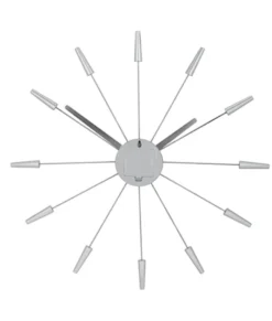 Zegar ścienny Plug Inn 58 cm srebrny