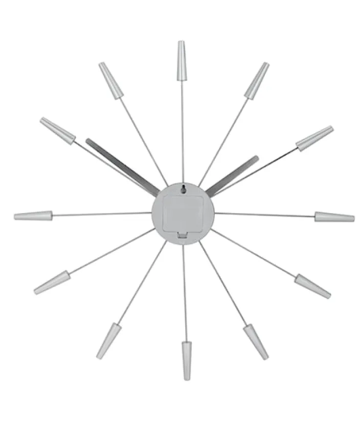Zegar ścienny Plug Inn 58 cm srebrny