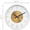 Zegar ścienny Retro 25 cm biało-złoty