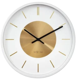 Zegar ścienny Retro 25 cm biało-złoty