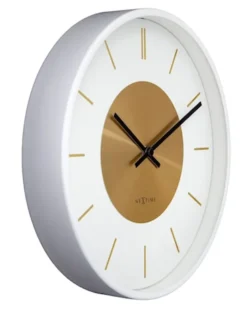 Zegar ścienny Retro 25 cm biało-złoty