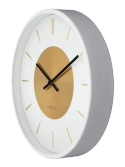 Zegar ścienny Retro 25 cm biało-złoty