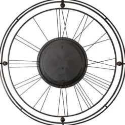 Zegar ścienny Roman Gear 90 cm czarno-złoty