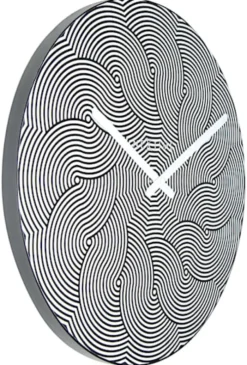 Zegar ścienny Waves 40 cm biało-czarny