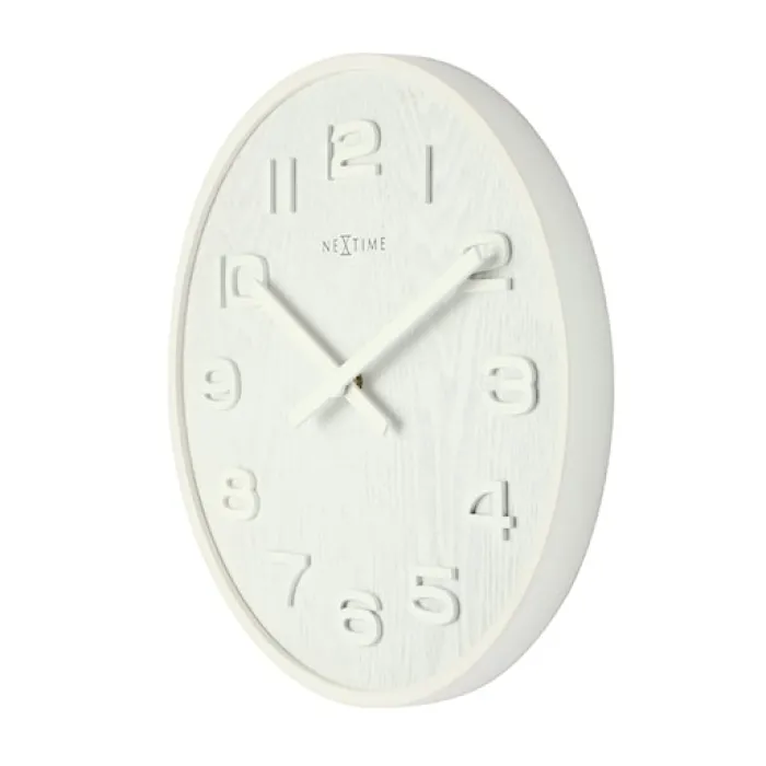 Zegar ścienny Wood Wood 36 cm biały