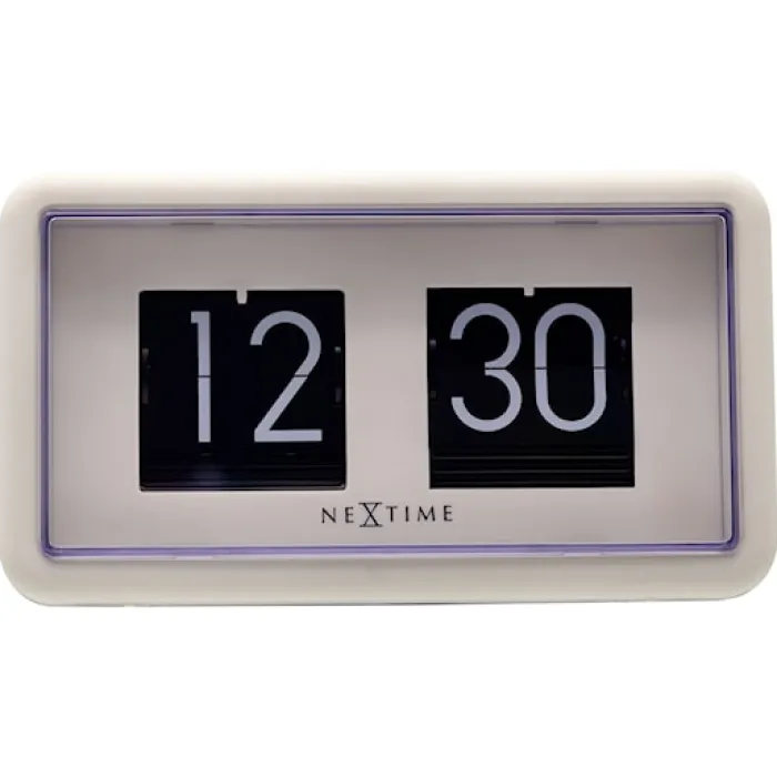Zegar stojący Flip Clock 18x10 cm biały