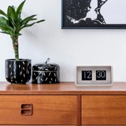 Zegar stojący Flip Clock 18x10 cm biały