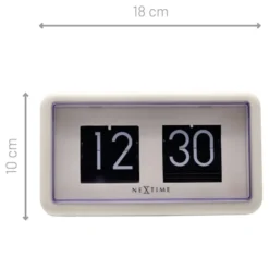 Zegar stojący Flip Clock 18x10 cm biały
