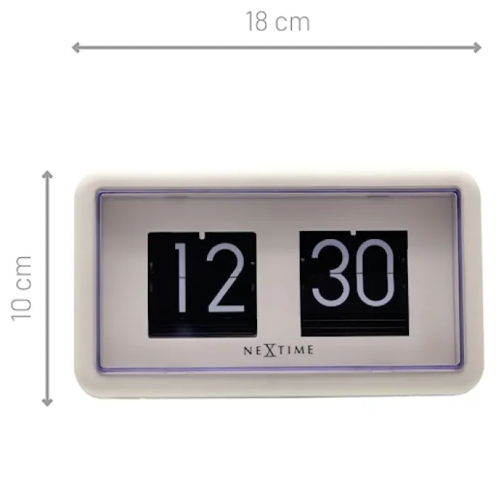 Zegar stojący Flip Clock 18x10 cm biały