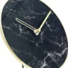 Zegar stojący Marble 20 cm czarno-złoty
