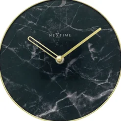 Zegar stojący Marble 20 cm czarno-złoty