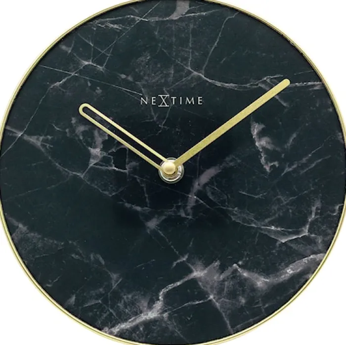 Zegar stojący Marble 20 cm czarno-złoty