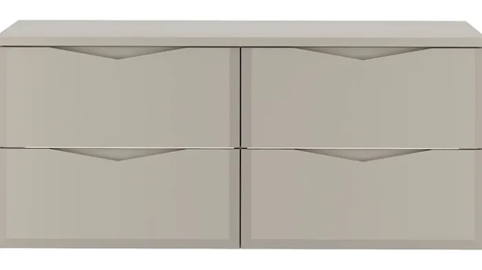 Zestaw łazienkowy Delica z dwiema szafkami i blatem 120 cm szary beż