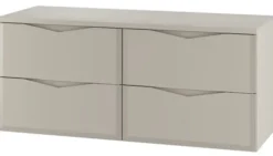 Zestaw łazienkowy Delica z dwiema szafkami i blatem 120 cm szary beż