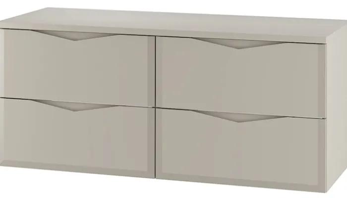 Zestaw łazienkowy Delica z dwiema szafkami i blatem 120 cm szary beż