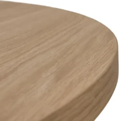 Zestaw dwóch stolików kawowych Complle okrągłe 75 i 58 cm dąb olejowany/czarne