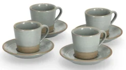 Zestaw 4 filiżanek do espresso Undablo szare