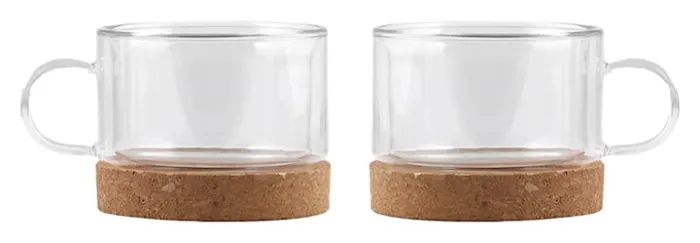 Zestaw 2 filiżanek z podstawkami Vilagio 220 ml