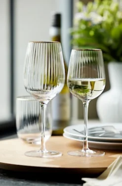 Zestaw 4 kieliszków do białego wina Palermo 300 ml złote