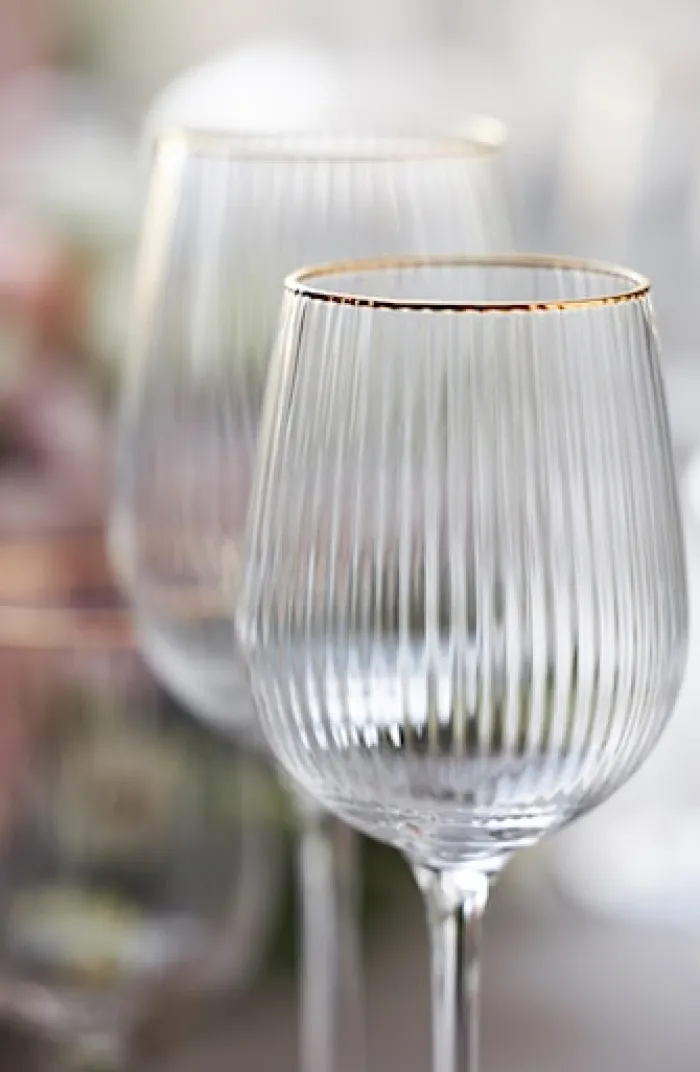 Zestaw 4 kieliszków do białego wina Palermo 300 ml złote