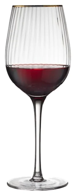 Zestaw 4 kieliszków do czerwonego wina Palermo 400 ml złote