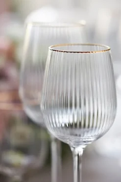 Zestaw 4 kieliszków do czerwonego wina Palermo 400 ml złote