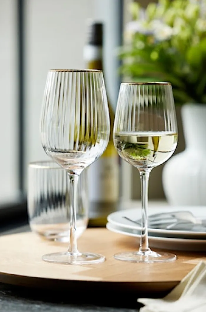 Zestaw 4 kieliszków do czerwonego wina Palermo 400 ml złote