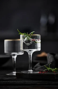Zestaw 4 kieliszków do ginu Palermo 320 ml złote