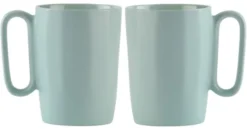 Zestaw 2 kubków Fuori 250 ml ceramiczne miętowe