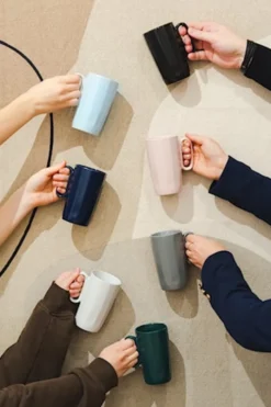 Zestaw 2 kubków Fuori 250 ml ceramiczne szare