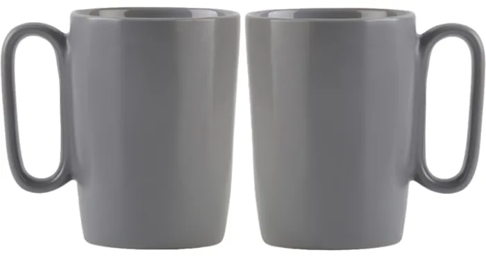 Zestaw 2 kubków Fuori 250 ml ceramiczne szare