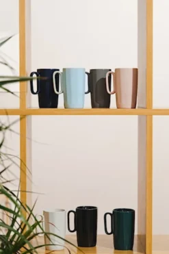 Zestaw 2 kubków Fuori 250 ml ceramiczne szare